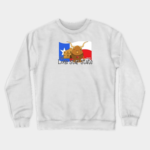 Texas, The Lone Star State Crewneck Sweatshirt by MMcBuck